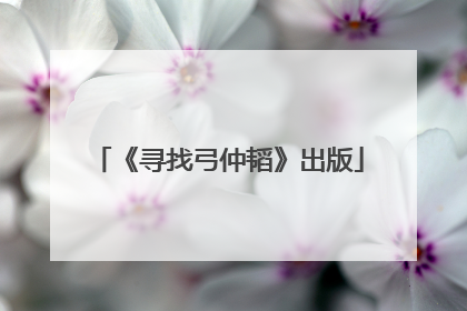 《寻找弓仲韬》出版