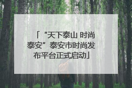 “天下泰山 时尚泰安”泰安市时尚发布平台正式启动
