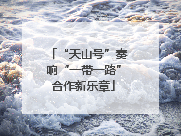 “天山号”奏响“一带一路”合作新乐章
