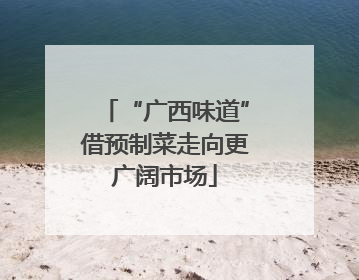 “广西味道”借预制菜走向更广阔市场