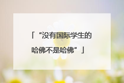 “没有国际学生的哈佛不是哈佛”