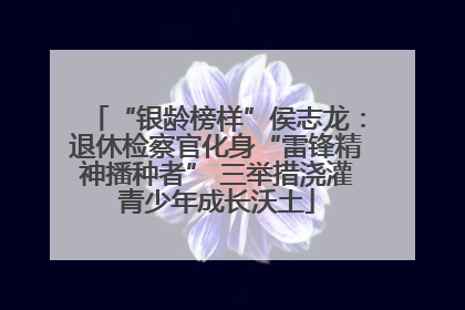 “银龄榜样”侯志龙：退休检察官化身“雷锋精神播种者” 三举措浇灌青少年成长沃土