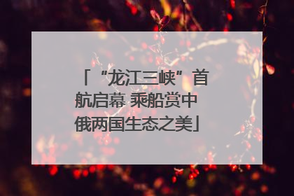 “龙江三峡”首航启幕 乘船赏中俄两国生态之美