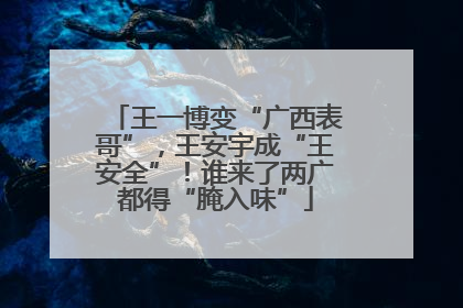 王一博变“广西表哥”，王安宇成“王安全”！谁来了两广都得“腌入味”