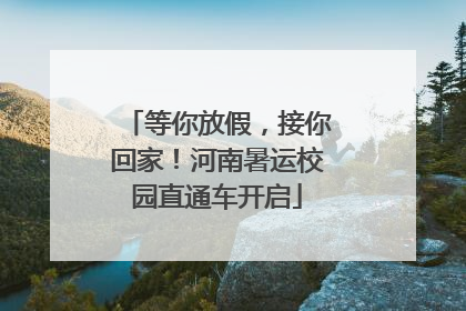 等你放假，接你回家！河南暑运校园直通车开启