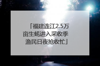 福建连江2.5万亩生蚝进入采收季 渔民日夜抢收忙