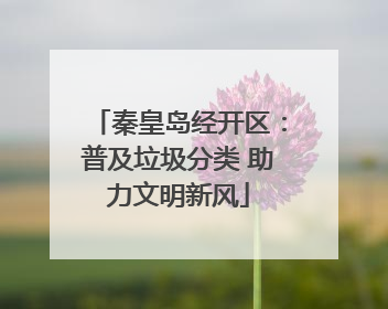 秦皇岛经开区：普及垃圾分类 助力文明新风