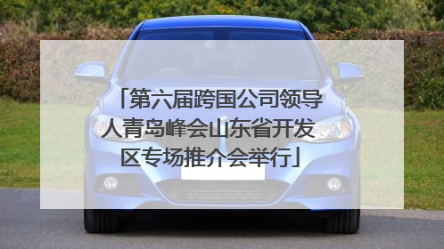 第六届跨国公司领导人青岛峰会山东省开发区专场推介会举行