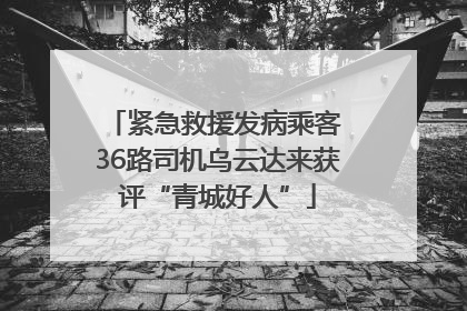 紧急救援发病乘客 36路司机乌云达来获评“青城好人”