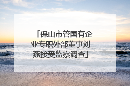 保山市管国有企业专职外部董事刘燕接受监察调查