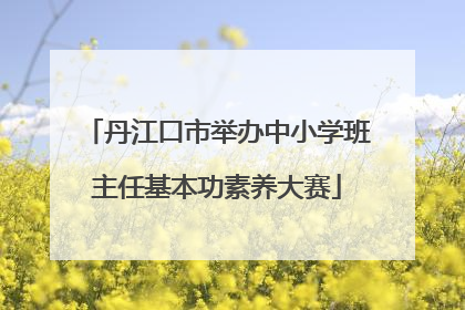 丹江口市举办中小学班主任基本功素养大赛