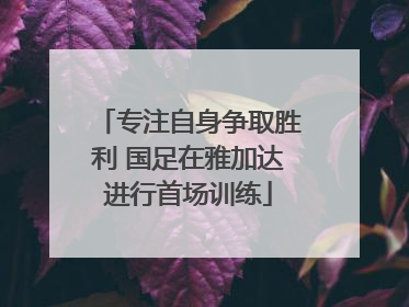 专注自身争取胜利 国足在雅加达进行首场训练