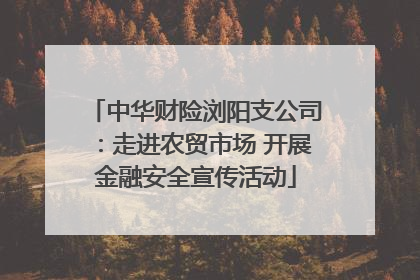 中华财险浏阳支公司：走进农贸市场 开展金融安全宣传活动