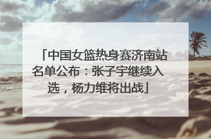 中国女篮热身赛济南站名单公布：张子宇继续入选，杨力维将出战