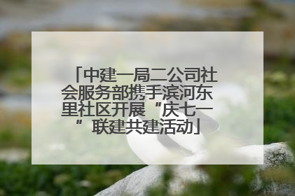 中建一局二公司社会服务部携手滨河东里社区开展“庆七一”联建共建活动