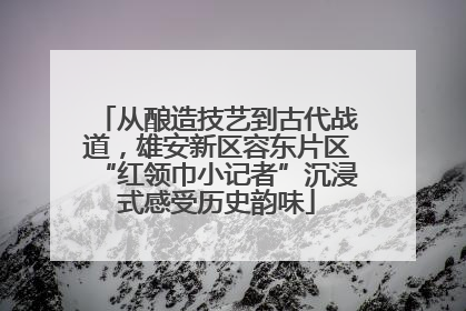 从酿造技艺到古代战道，雄安新区容东片区“红领巾小记者”沉浸式感受历史韵味