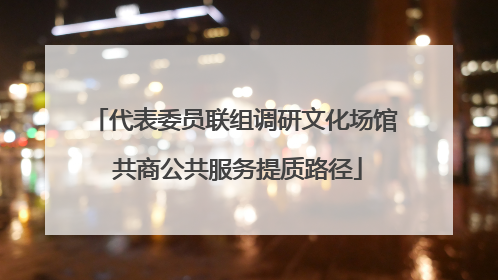 代表委员联组调研文化场馆 共商公共服务提质路径
