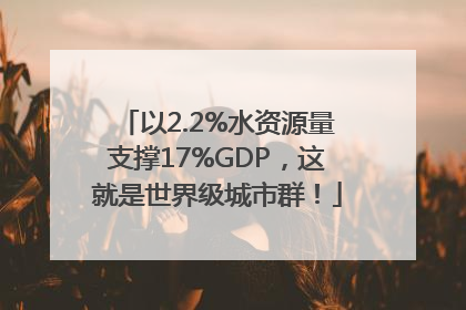以2.2%水资源量支撑17%GDP，这就是世界级城市群！