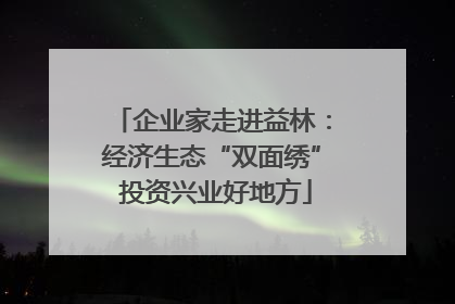 企业家走进益林：经济生态“双面绣” 投资兴业好地方