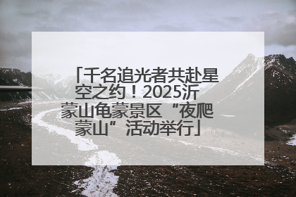 千名追光者共赴星空之约！2025沂蒙山龟蒙景区“夜爬蒙山”活动举行