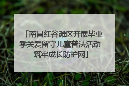 南昌红谷滩区开展毕业季关爱留守儿童普法活动 筑牢成长防护网