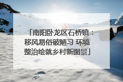 南阳卧龙区石桥镇：移风易俗破陋习 环境整治绘就乡村新图景