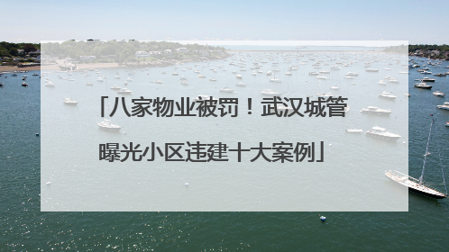 八家物业被罚！武汉城管曝光小区违建十大案例