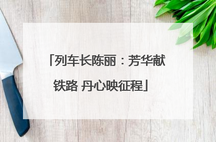 列车长陈丽：芳华献铁路 丹心映征程