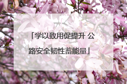 学以致用促提升 公路安全韧性蓄能量
