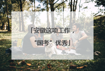 安徽这项工作，“国考”优秀