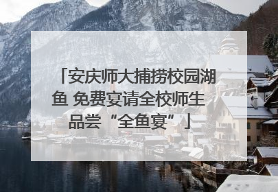 安庆师大捕捞校园湖鱼 免费宴请全校师生品尝“全鱼宴”