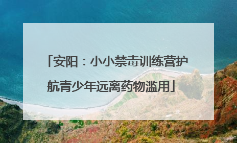 安阳：小小禁毒训练营护航青少年远离药物滥用