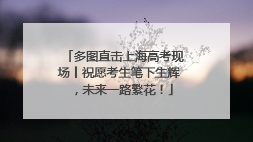多图直击上海高考现场丨祝愿考生笔下生辉，未来一路繁花！