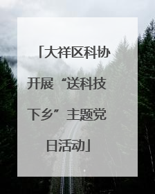 大祥区科协开展“送科技下乡”主题党日活动