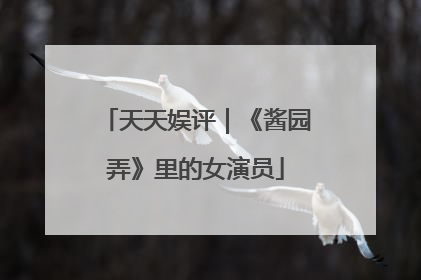天天娱评｜《酱园弄》里的女演员