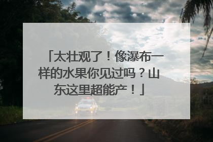 太壮观了！像瀑布一样的水果你见过吗？山东这里超能产！