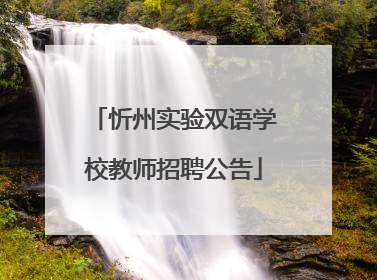 忻州实验双语学校教师招聘公告