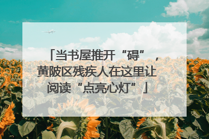 当书屋推开“碍”，黄陂区残疾人在这里让阅读“点亮心灯”