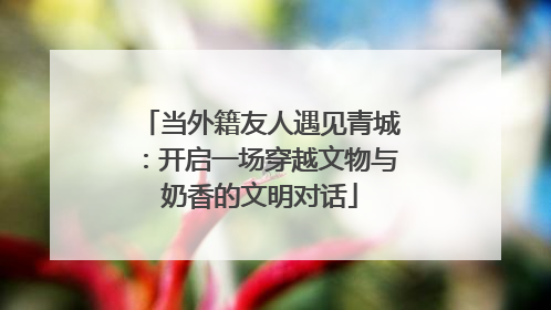 当外籍友人遇见青城：开启一场穿越文物与奶香的文明对话