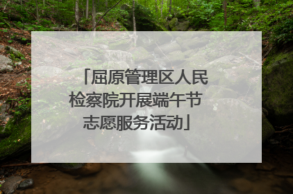屈原管理区人民检察院开展端午节志愿服务活动