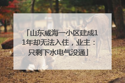 山东威海一小区建成11年却无法入住，业主：只剩下水电气没通
