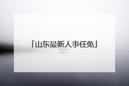 山东最新人事任免