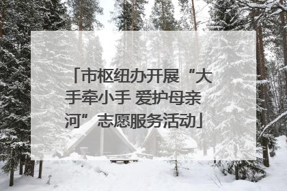 市枢纽办开展“大手牵小手 爱护母亲河”志愿服务活动
