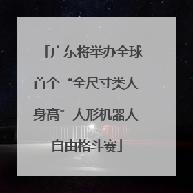 广东将举办全球首个“全尺寸类人身高”人形机器人自由格斗赛