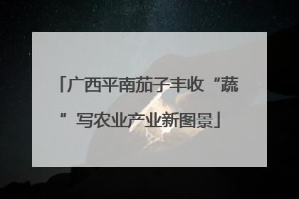广西平南茄子丰收“蔬”写农业产业新图景