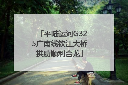 平陆运河G325广南线钦江大桥拱肋顺利合龙