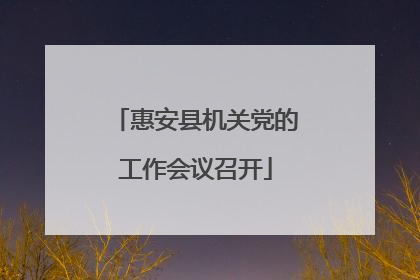 惠安县机关党的工作会议召开
