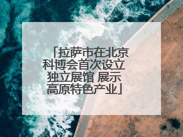 拉萨市在北京科博会首次设立独立展馆 展示高原特色产业
