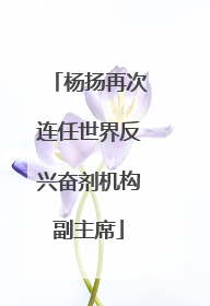 杨扬再次连任世界反兴奋剂机构副主席