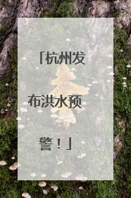 杭州发布洪水预警！